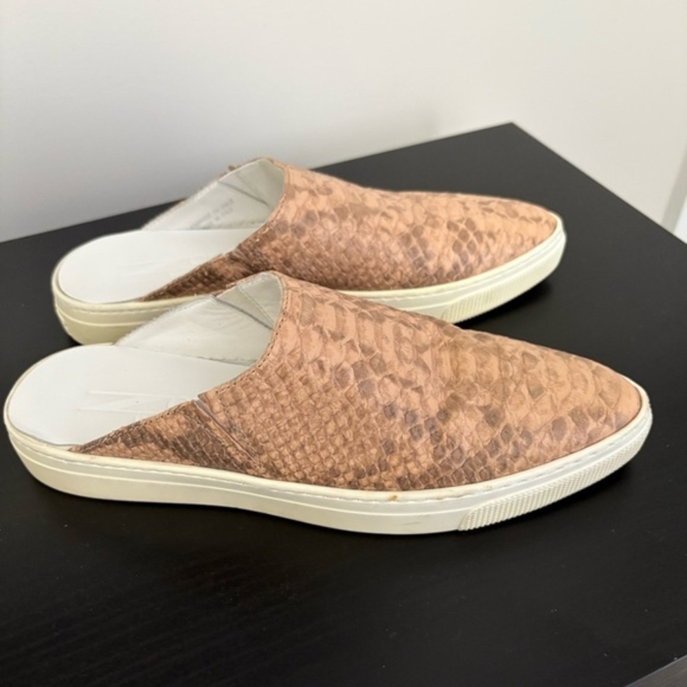 ZCD Montreal Snakeskin Leather Slip-On Sneakers Size 39 Made in Italy